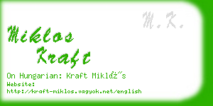 miklos kraft business card